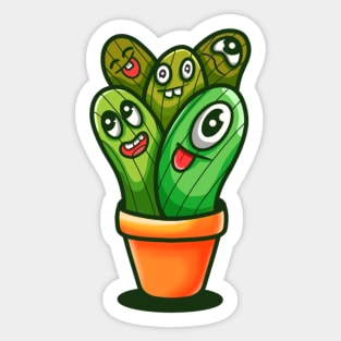 Doodle cactus cartoon Sticker